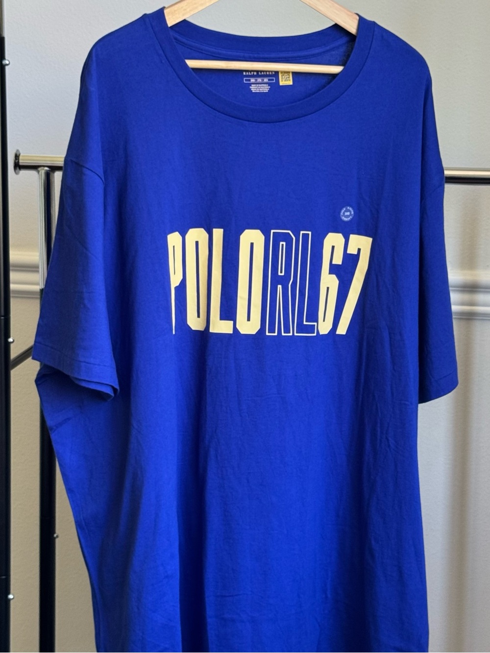 Ralph Lauren POLO RL67 Graphic T-Shirt Men's 3XB Royal Blue Big&Tall Cotton NWT